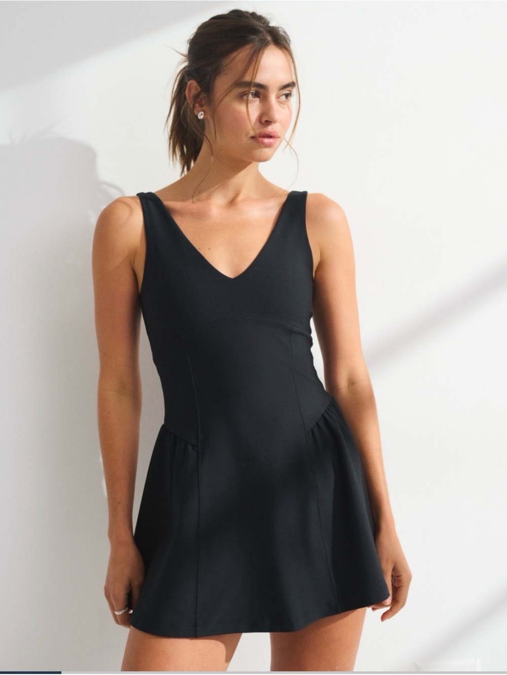 YPB sculptLUX V-Neck black Mini Dress nwot! Size small